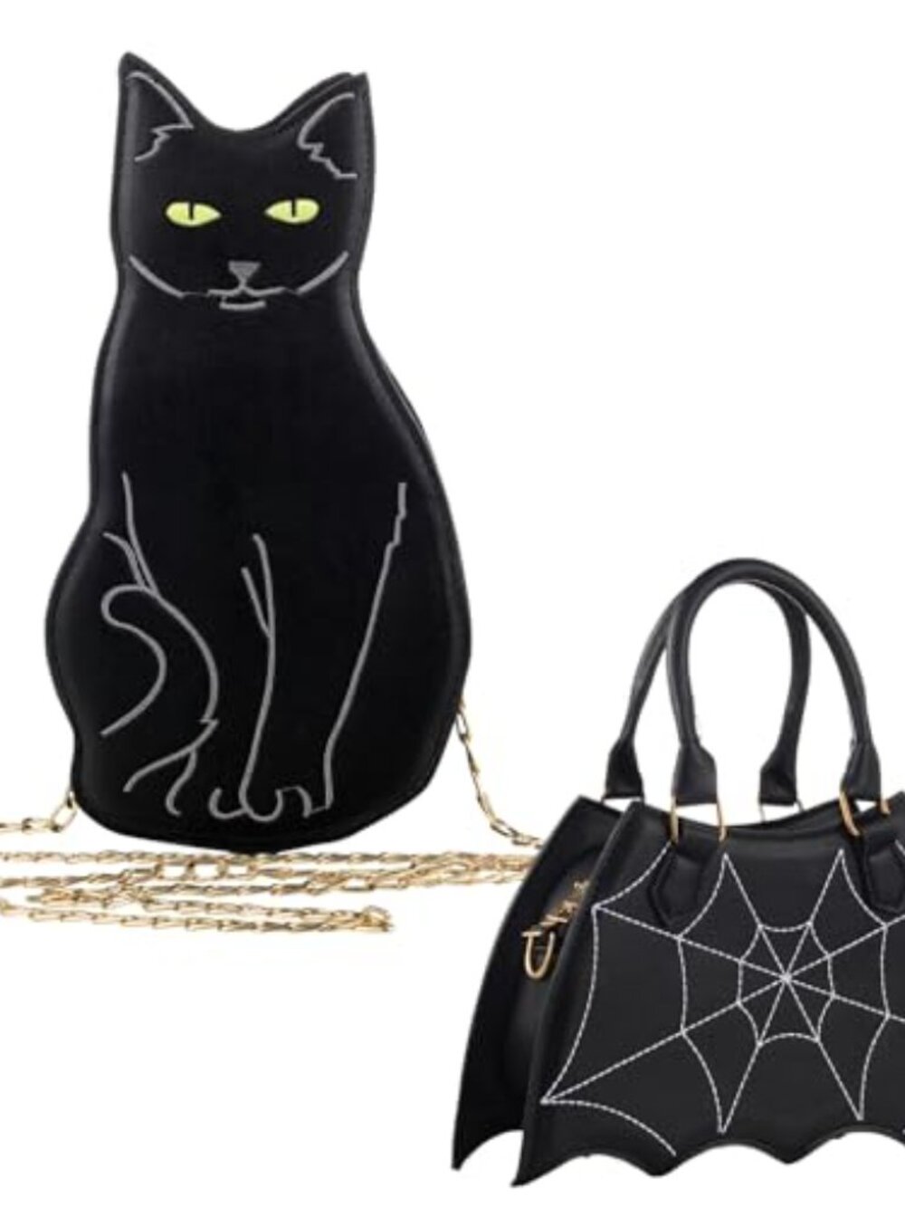 2 Pcs Halloween Purse Bat Spider Web Crossbody